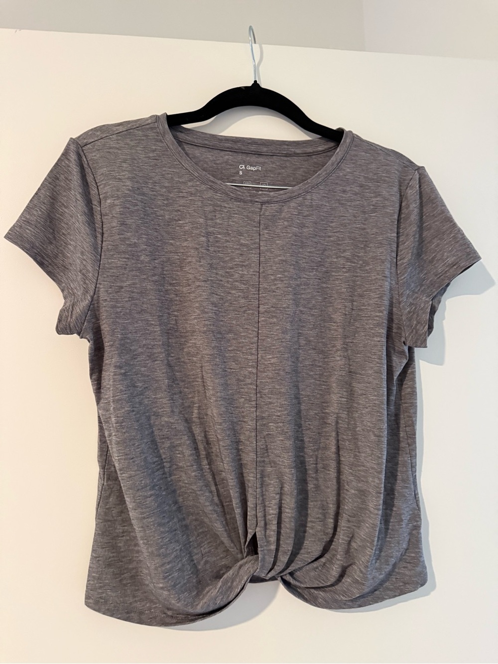 GAP Gray Twist Hem Short Sleeve Tee